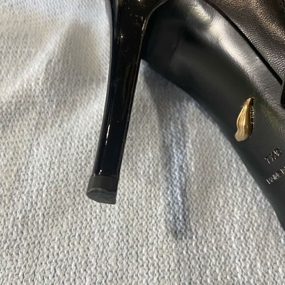 Diane VonFurstenberg ladies black leather boots size 7.5 - Picture 4 of 11